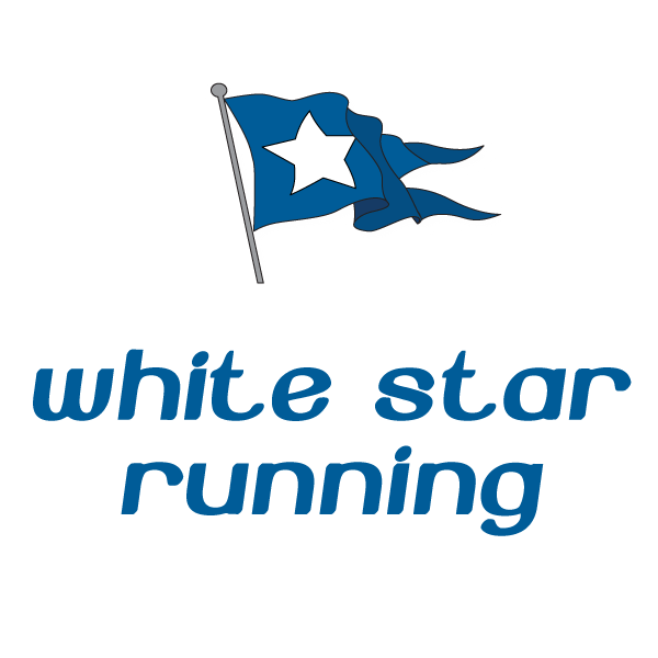 white star running square logo